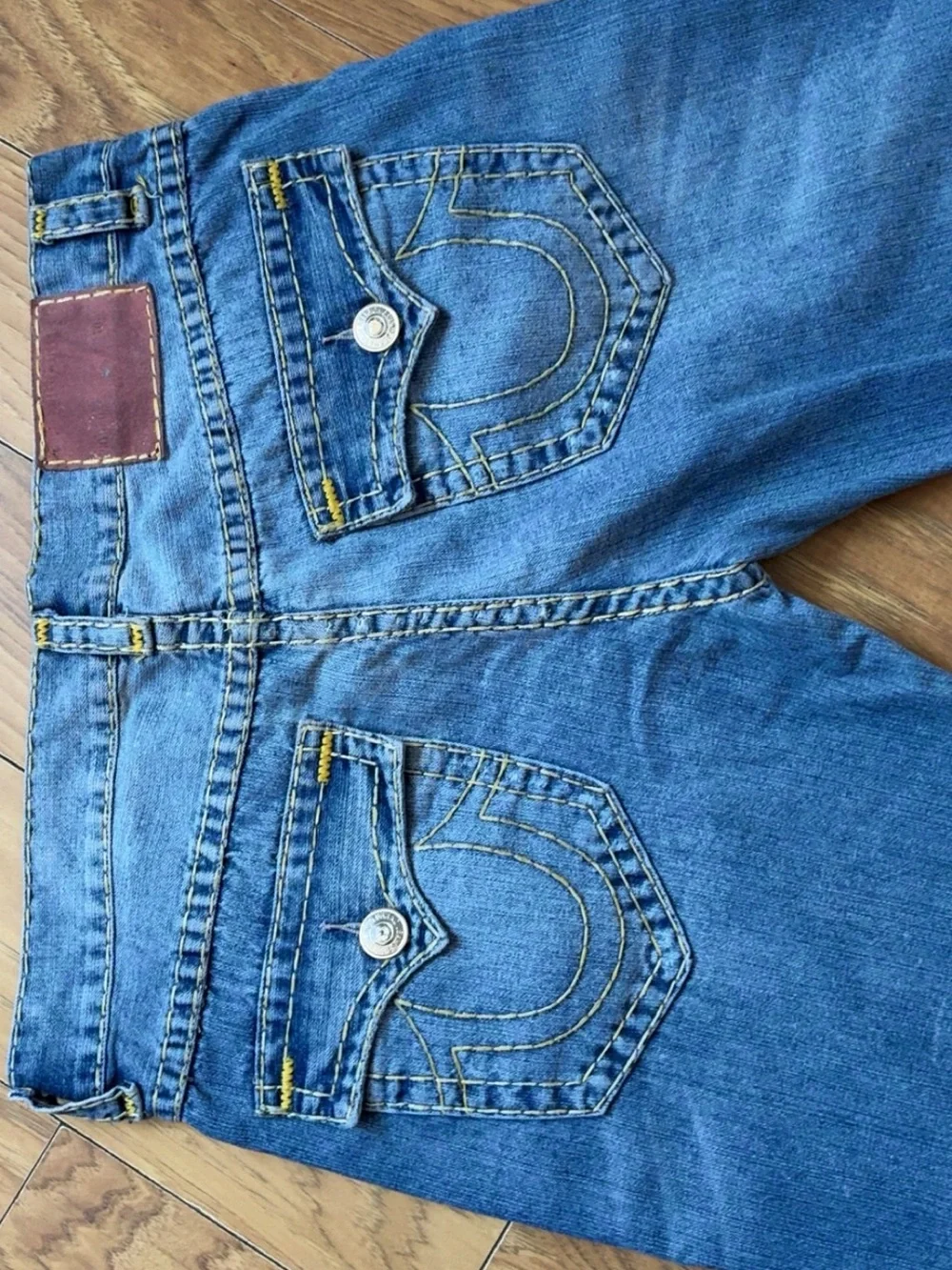 True Religion Men's Blue Straight-Leg Jeans
